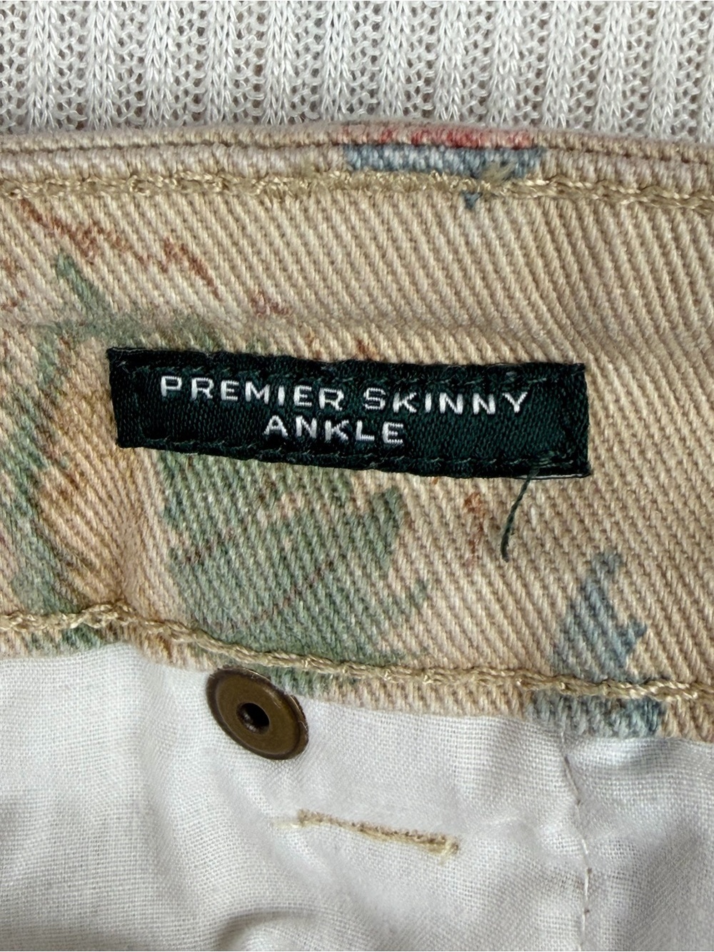 Lauren Ralph Lauren Floral Print Premier Skinny Ankle Jeans Size 10 Cottagecore - Picture 10 of 14